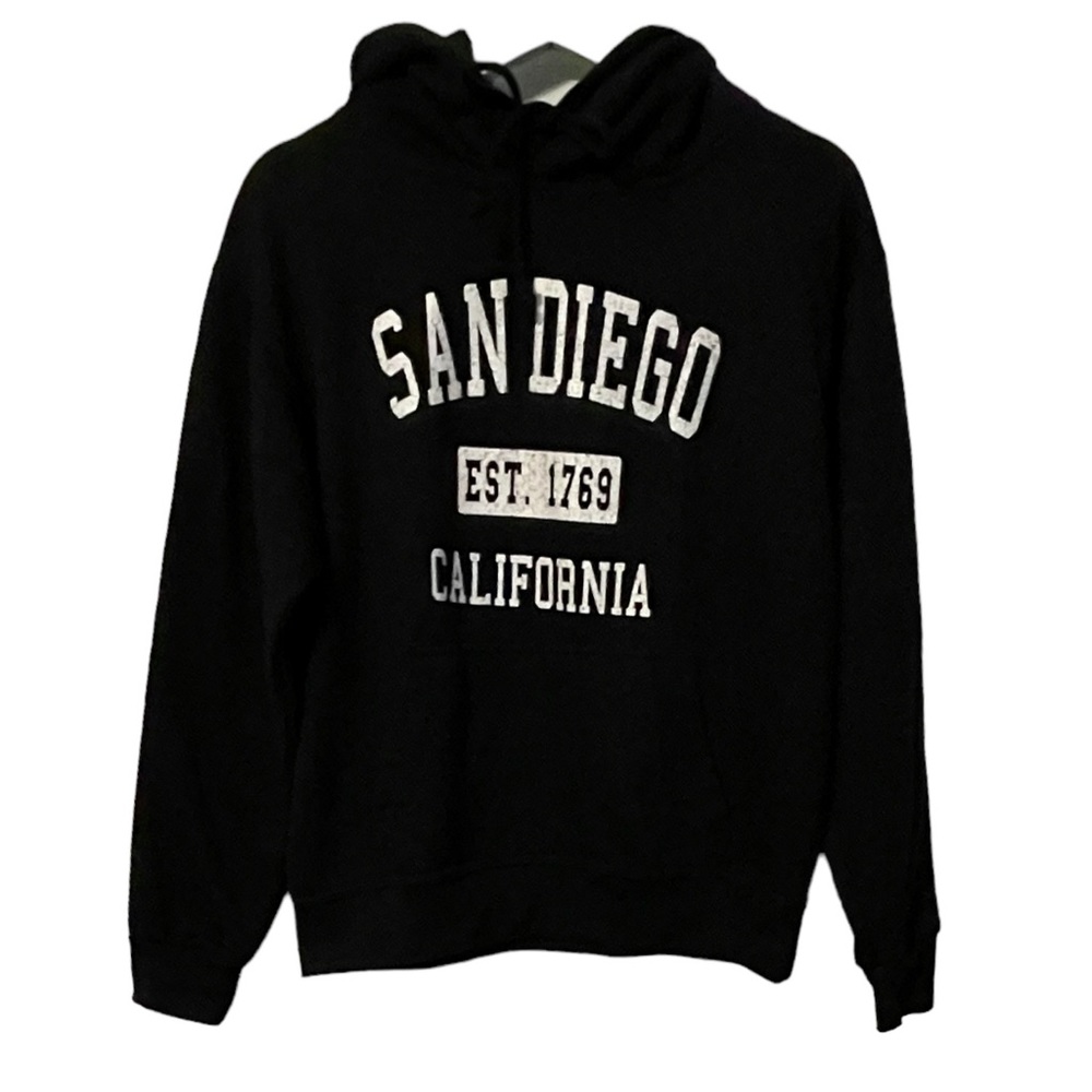 San Diego California Hoodie Black Size Small Soft Comfortable Cozy